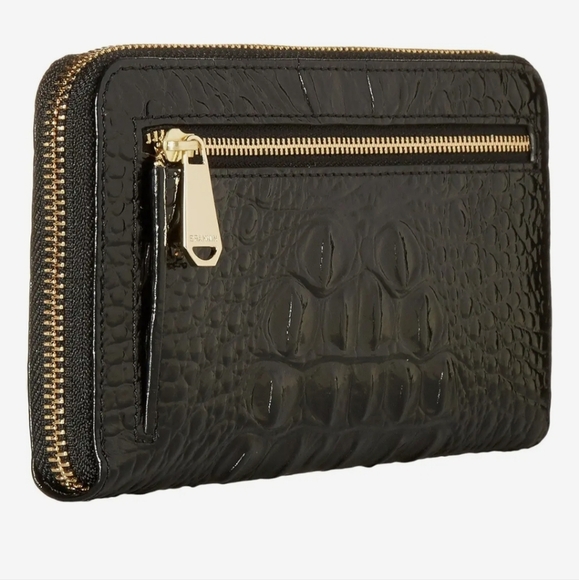 Brahmin Croc Embossed Leather Full Zippered Wallet - Picture 2 of 13